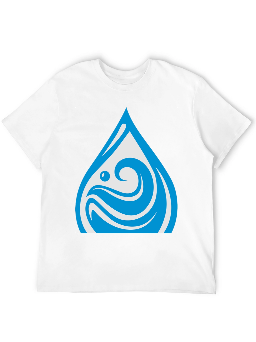 Water Drop Graphic Black T-Shirt