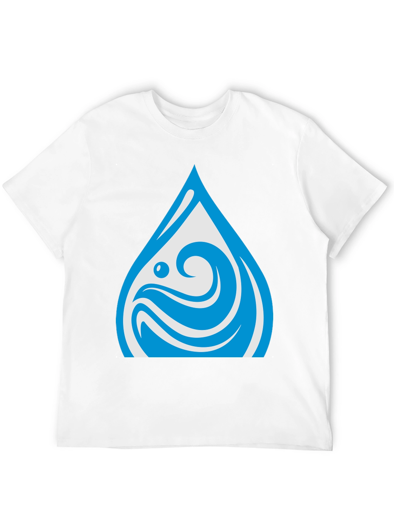 Water Drop Graphic Black T-Shirt