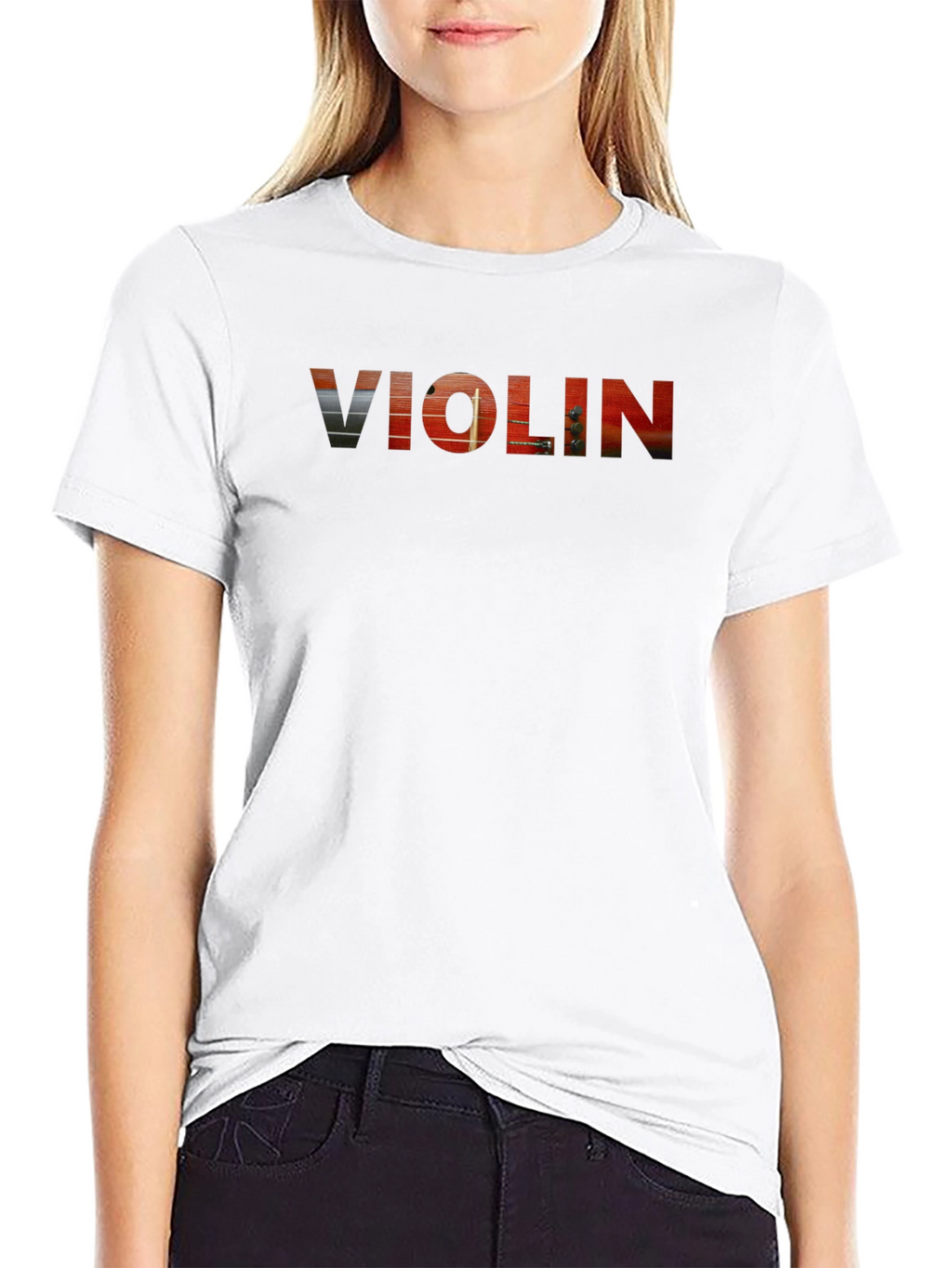 Violin Graphic Tee - Musical Instrument T-Shirt