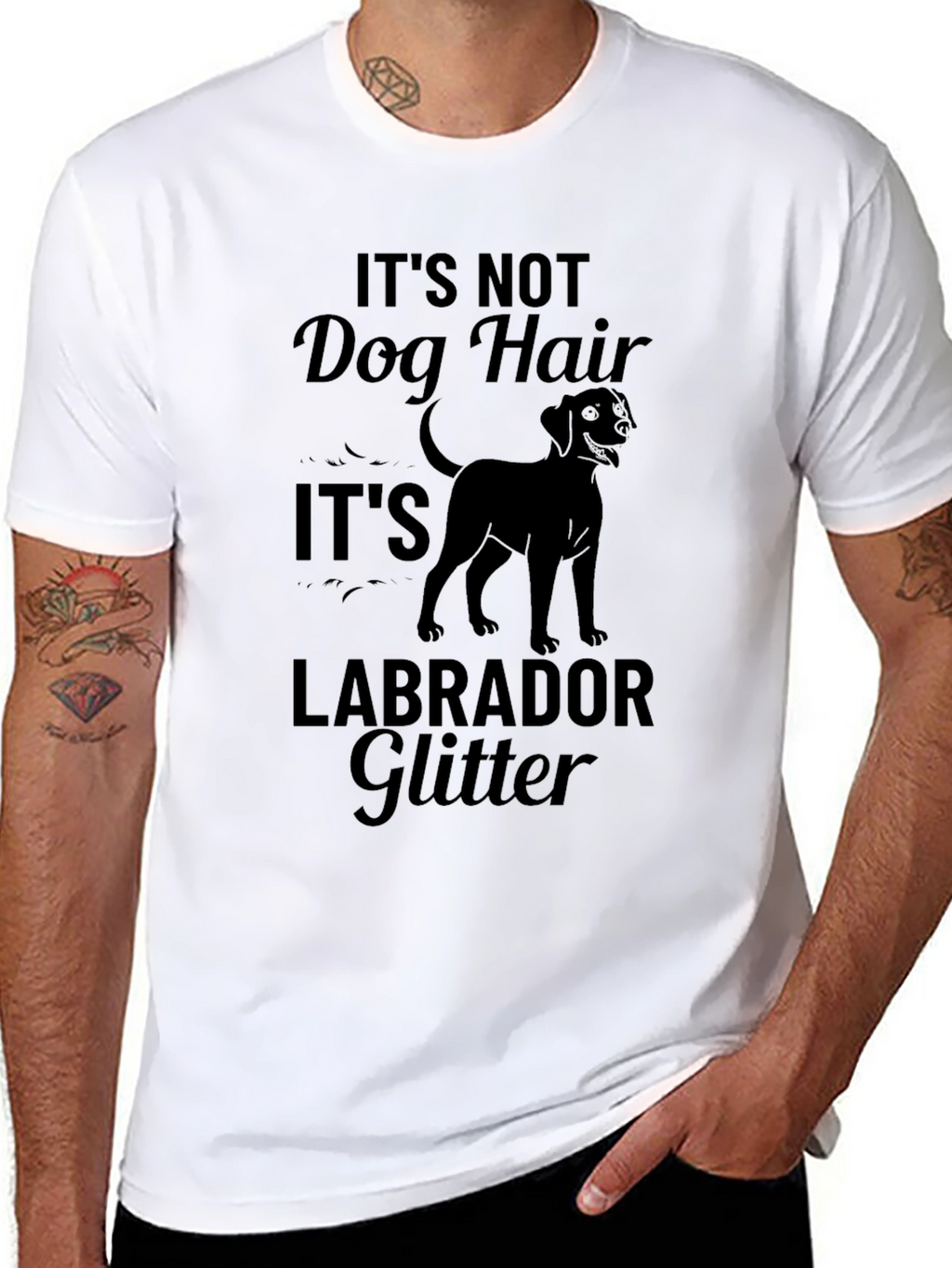 Its Not Dog Hair Its Labrador Glitter T-Shirt