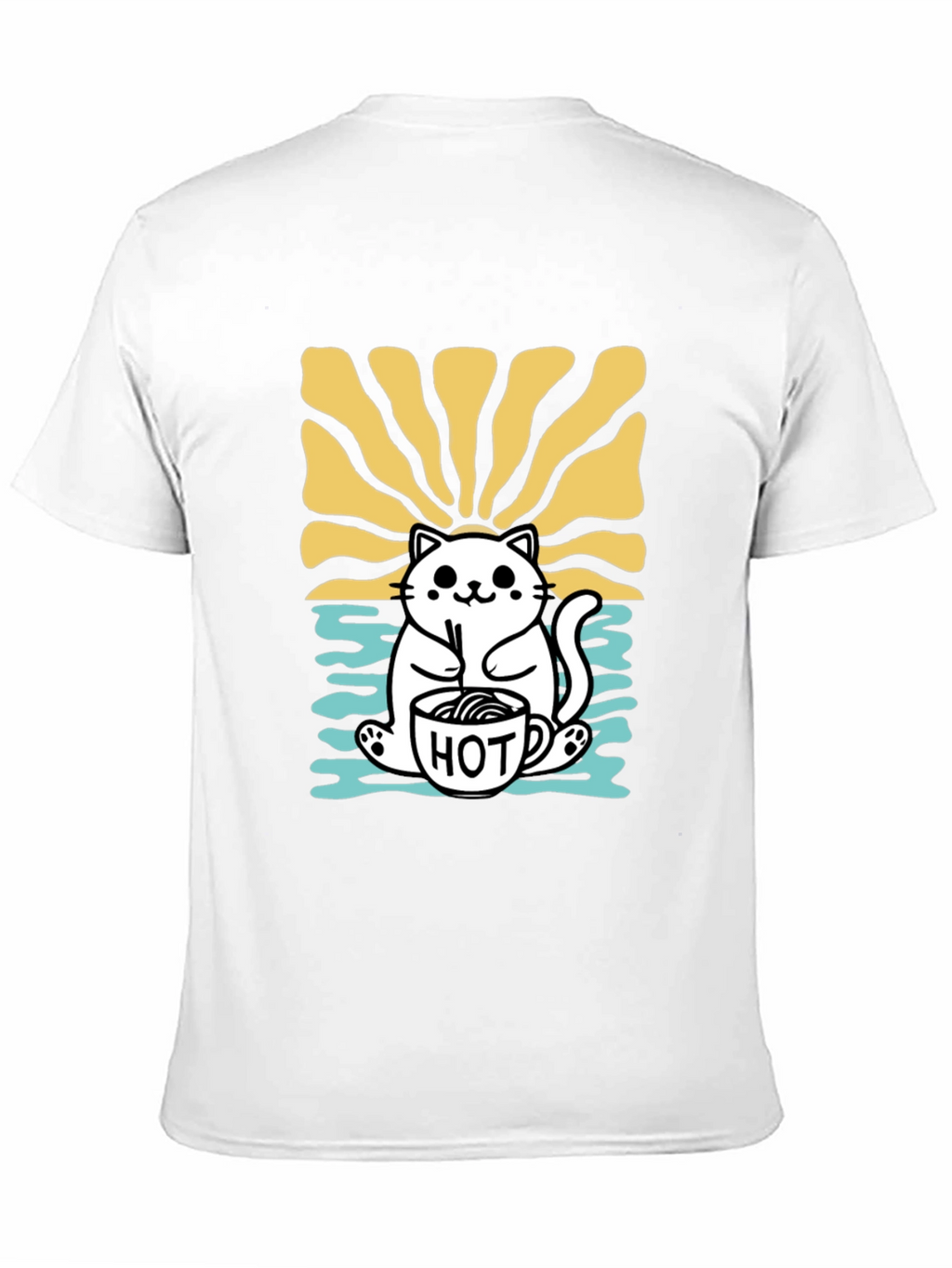 Cute Cat Hot Drink T-Shirt