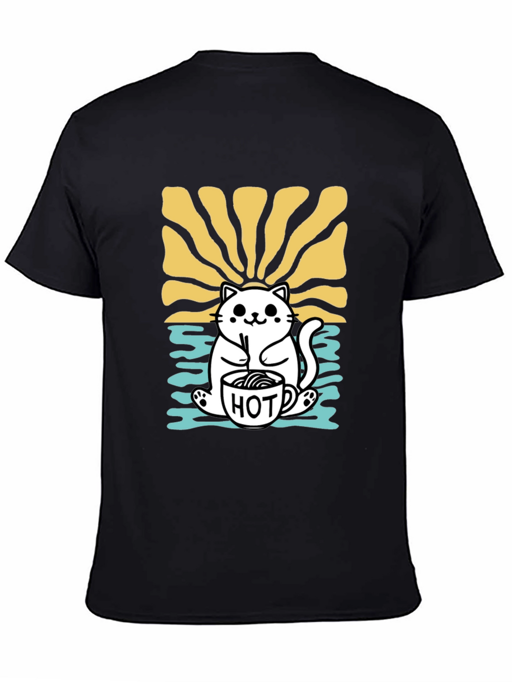Cute Cat Hot Drink T-Shirt