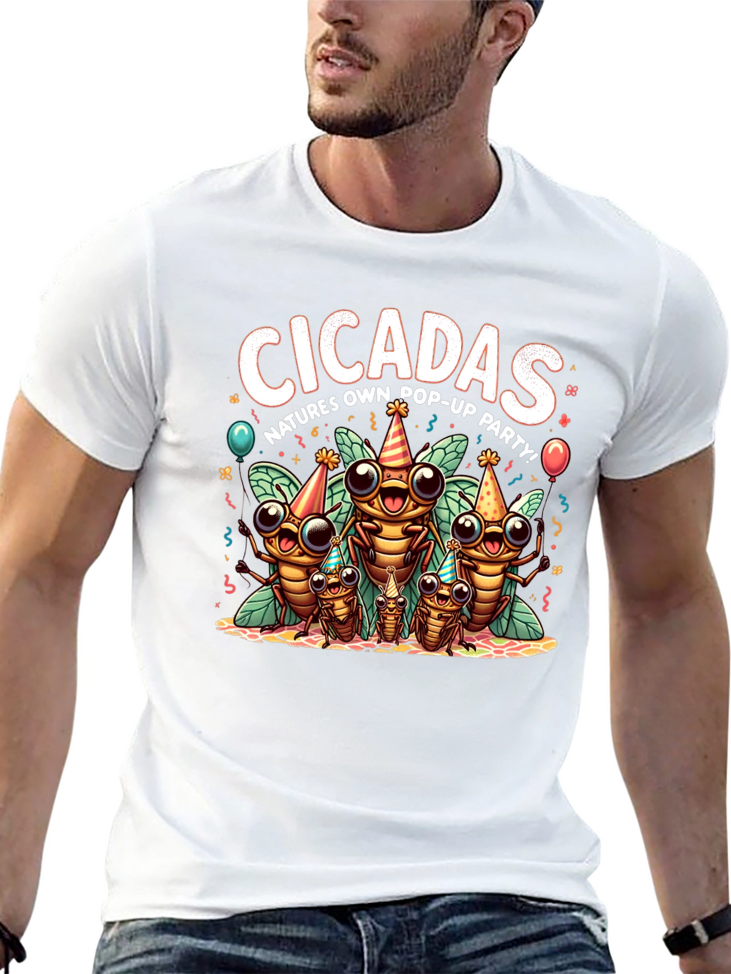 Cicadas Nature Party Graphic T-Shirt