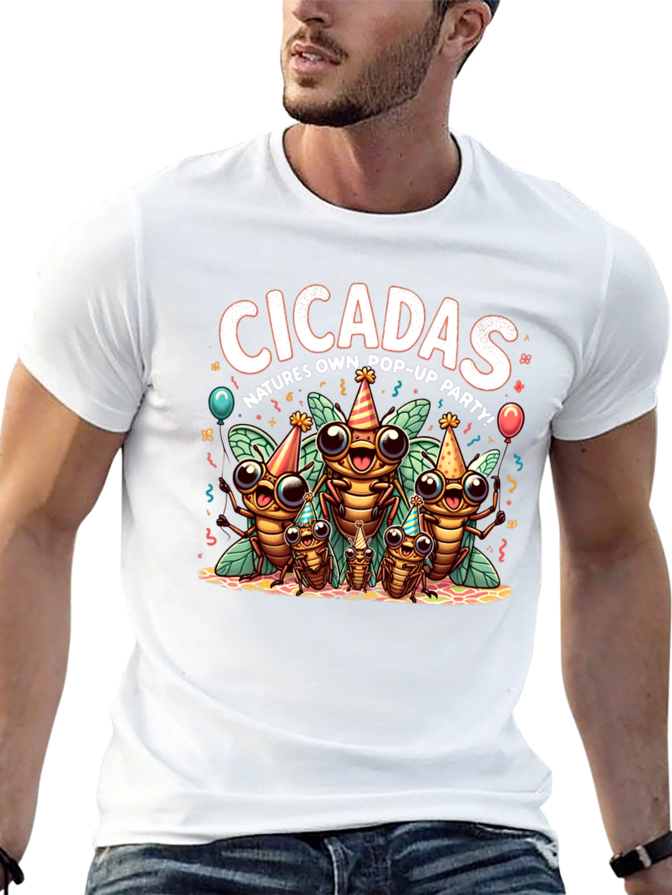 Cicadas Nature Party Graphic T-Shirt