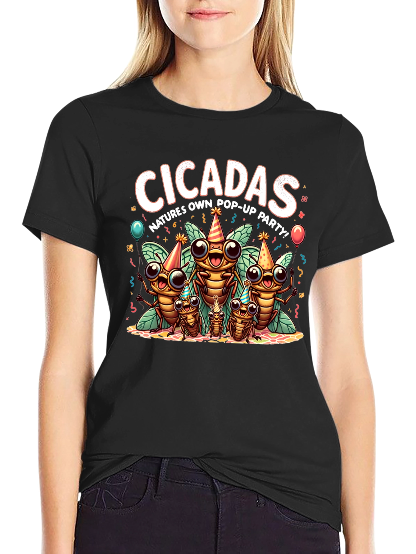 Cicadas Nature Party Graphic T-Shirt