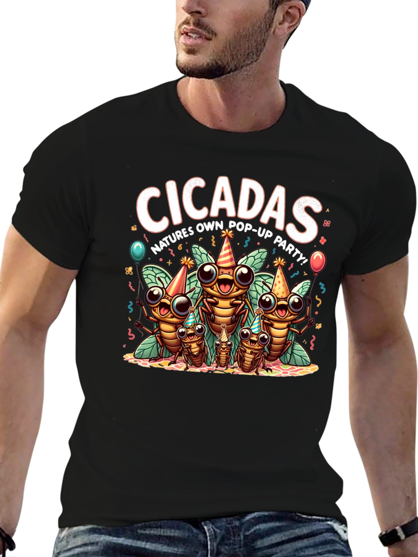 Cicadas Nature Party Graphic T-Shirt