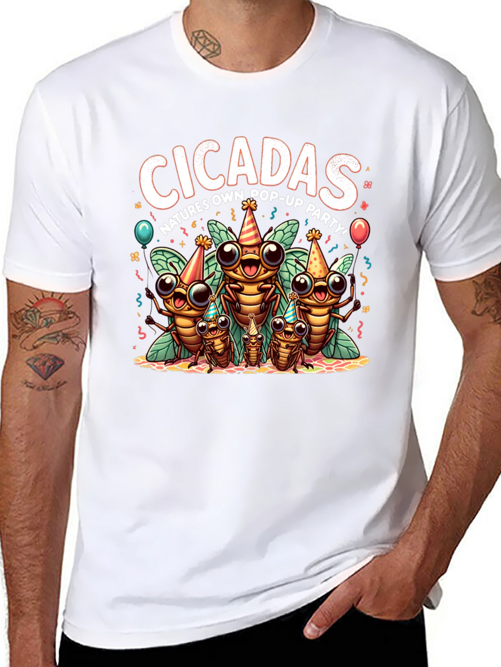 Cicadas Nature Party Graphic T-Shirt