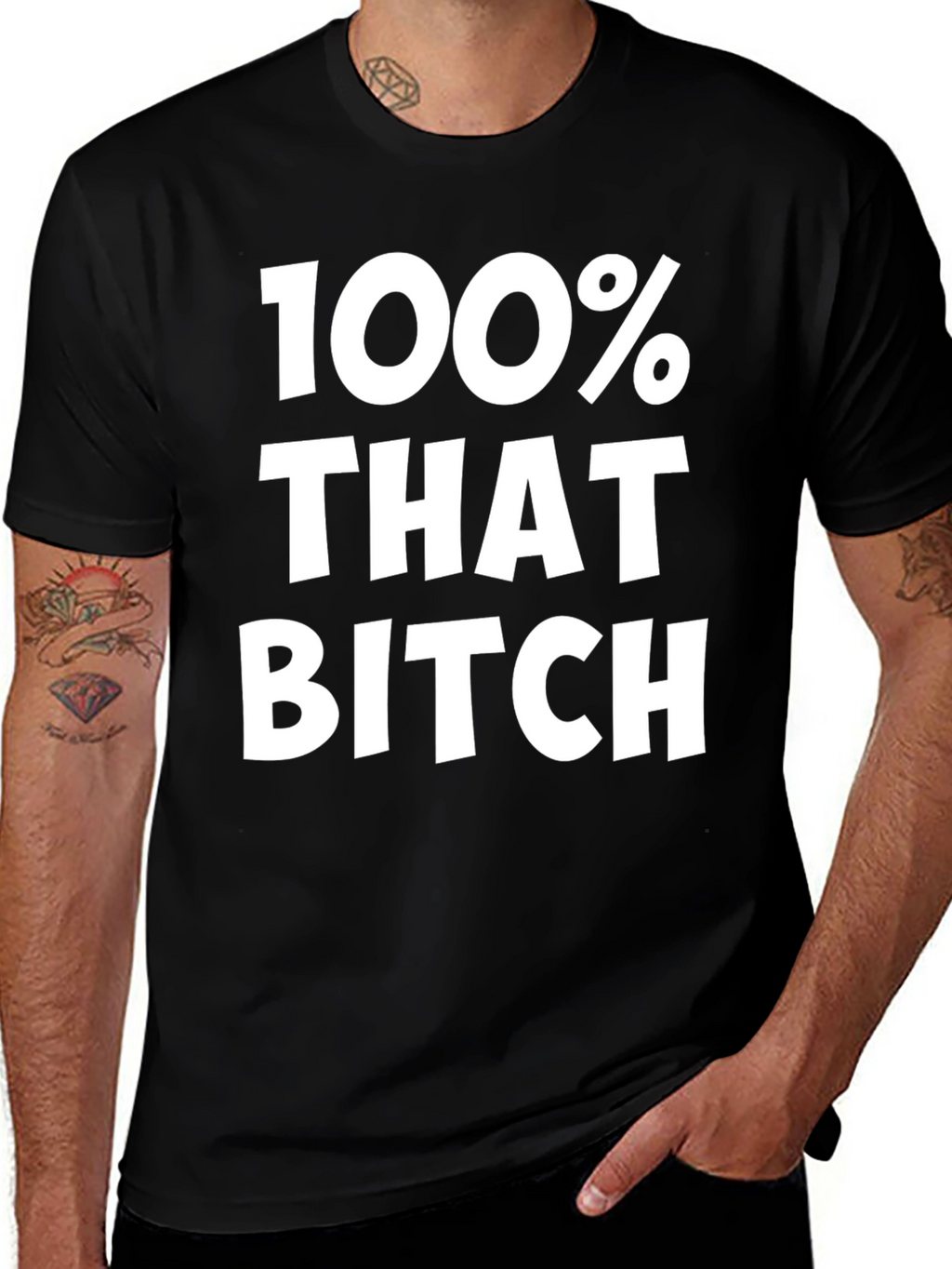 100% That Bitch Black Graphic Tee
