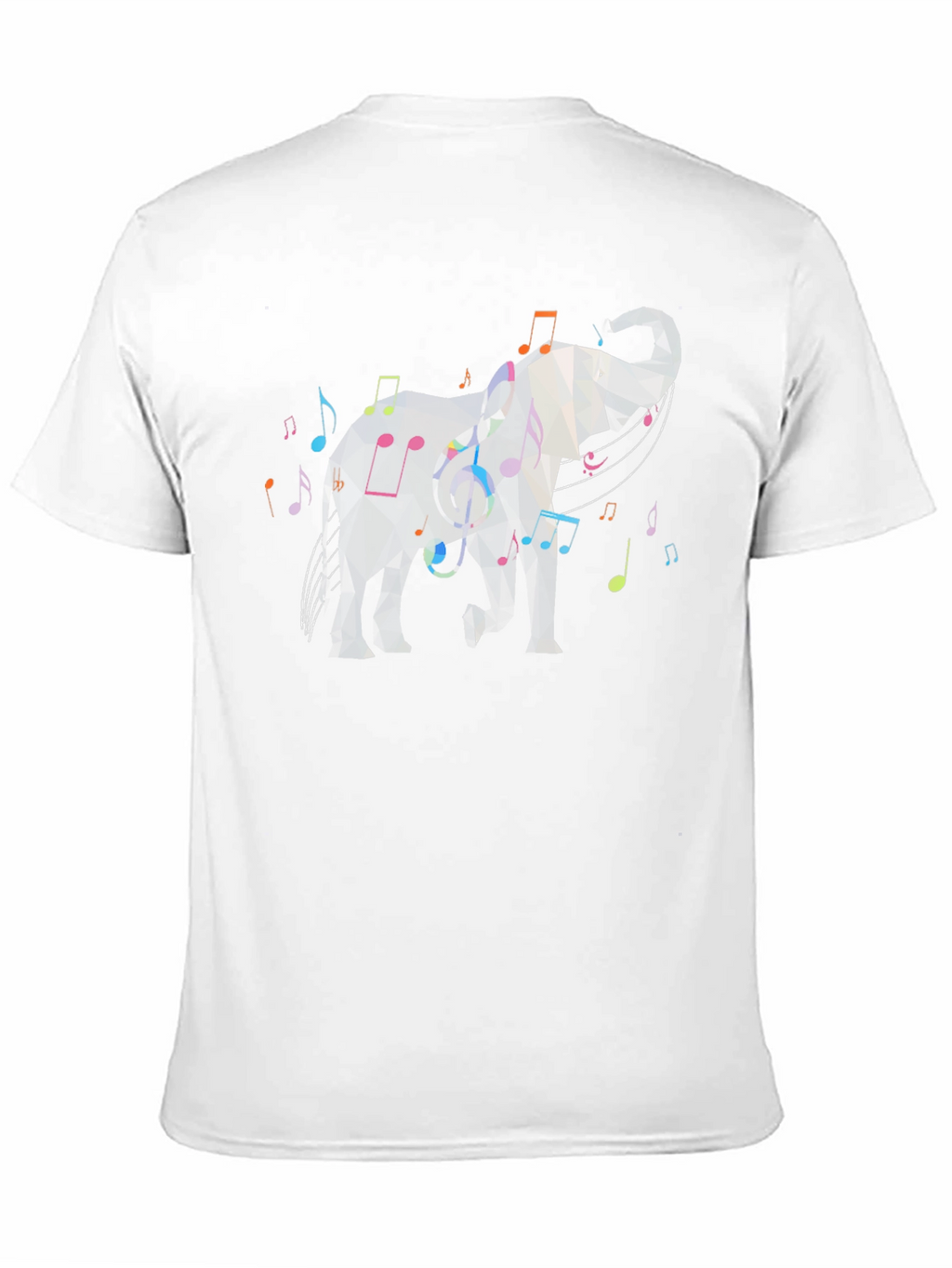 Geometric Elephant Music Note Graphic Tee
