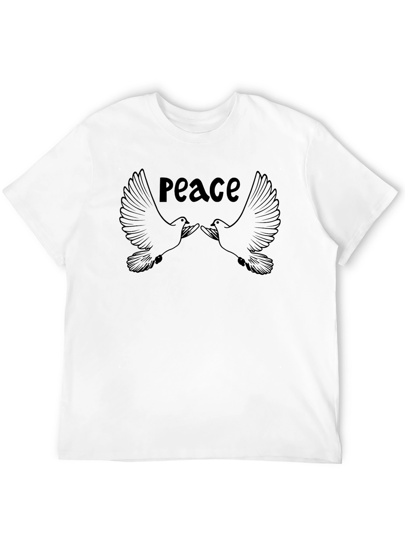 Peace Dove Graphic T-Shirt - Black