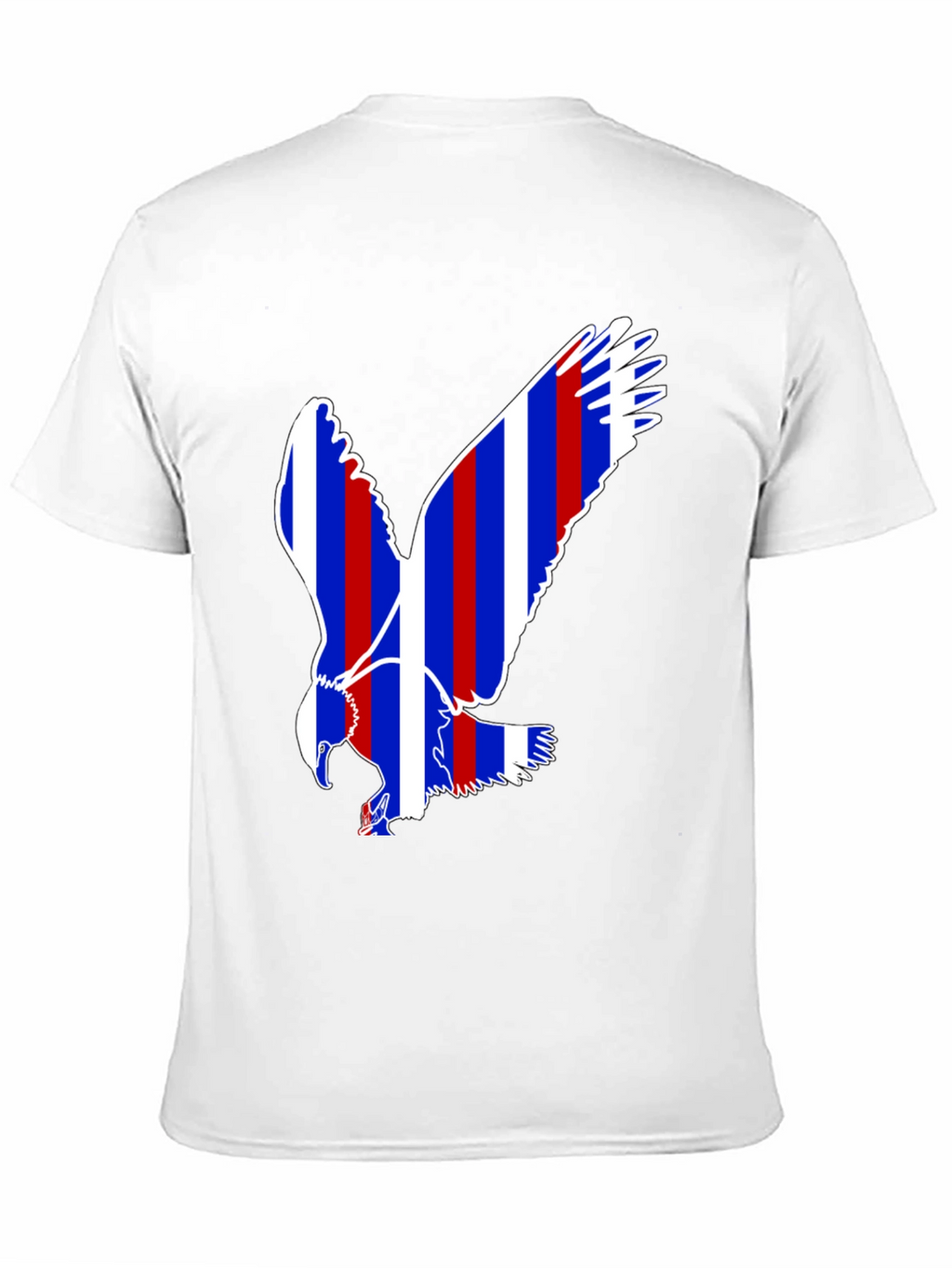 Patriotic Eagle Graphic Tee - Black Cotton Blend