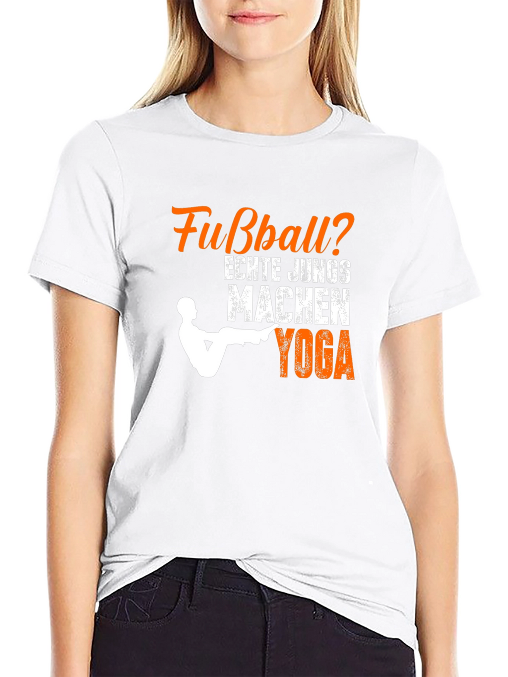 Funny Fußball? Echte Jungs Machen Yoga T-Shirt