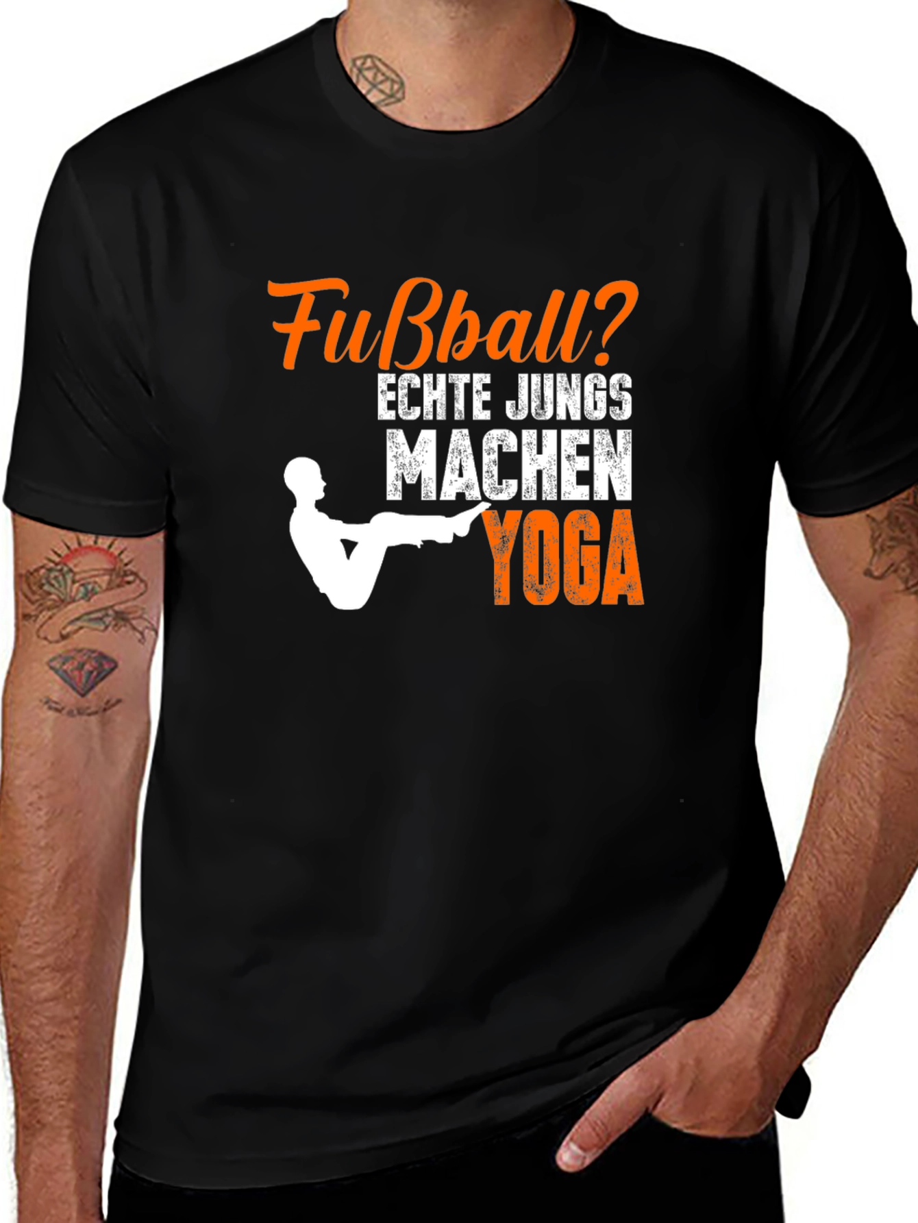 Funny Fußball? Echte Jungs Machen Yoga T-Shirt