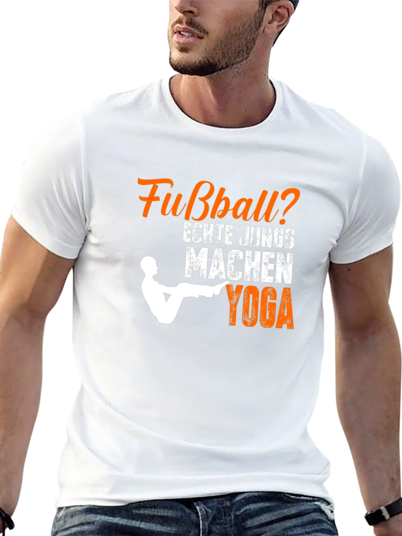 Funny Fußball? Echte Jungs Machen Yoga T-Shirt