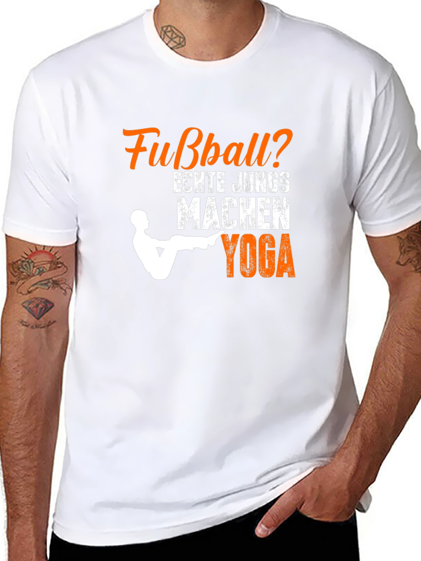 Funny Fußball? Echte Jungs Machen Yoga T-Shirt