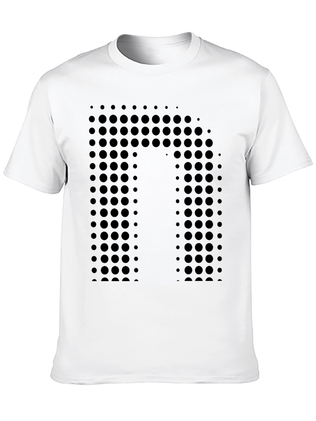 Modern Dot-Pattern Black T-Shirt