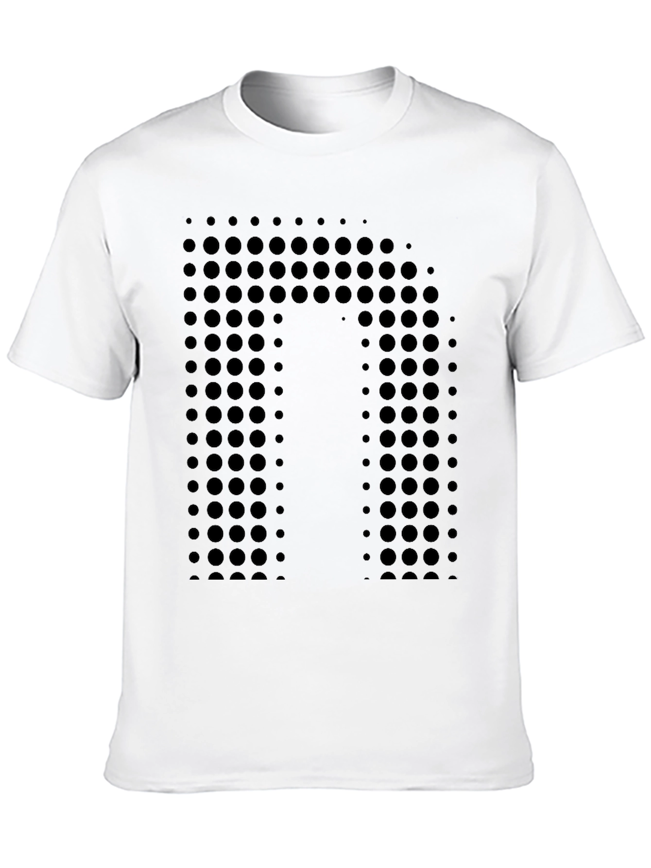 Modern Dot-Pattern Black T-Shirt
