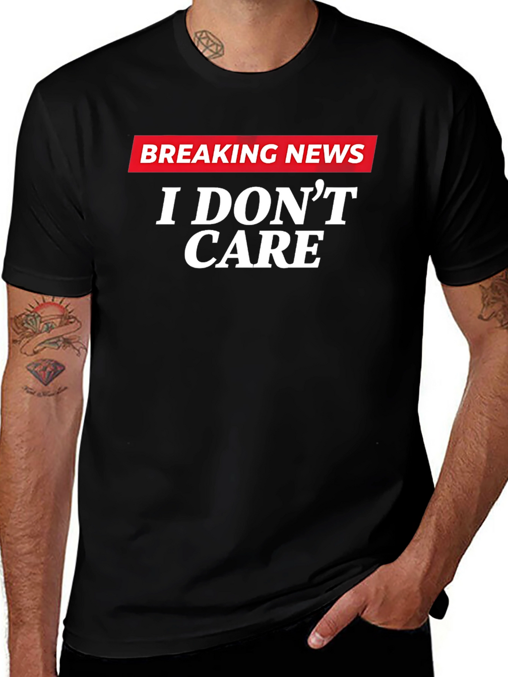 Breaking News I Dont Care Graphic T-Shirt