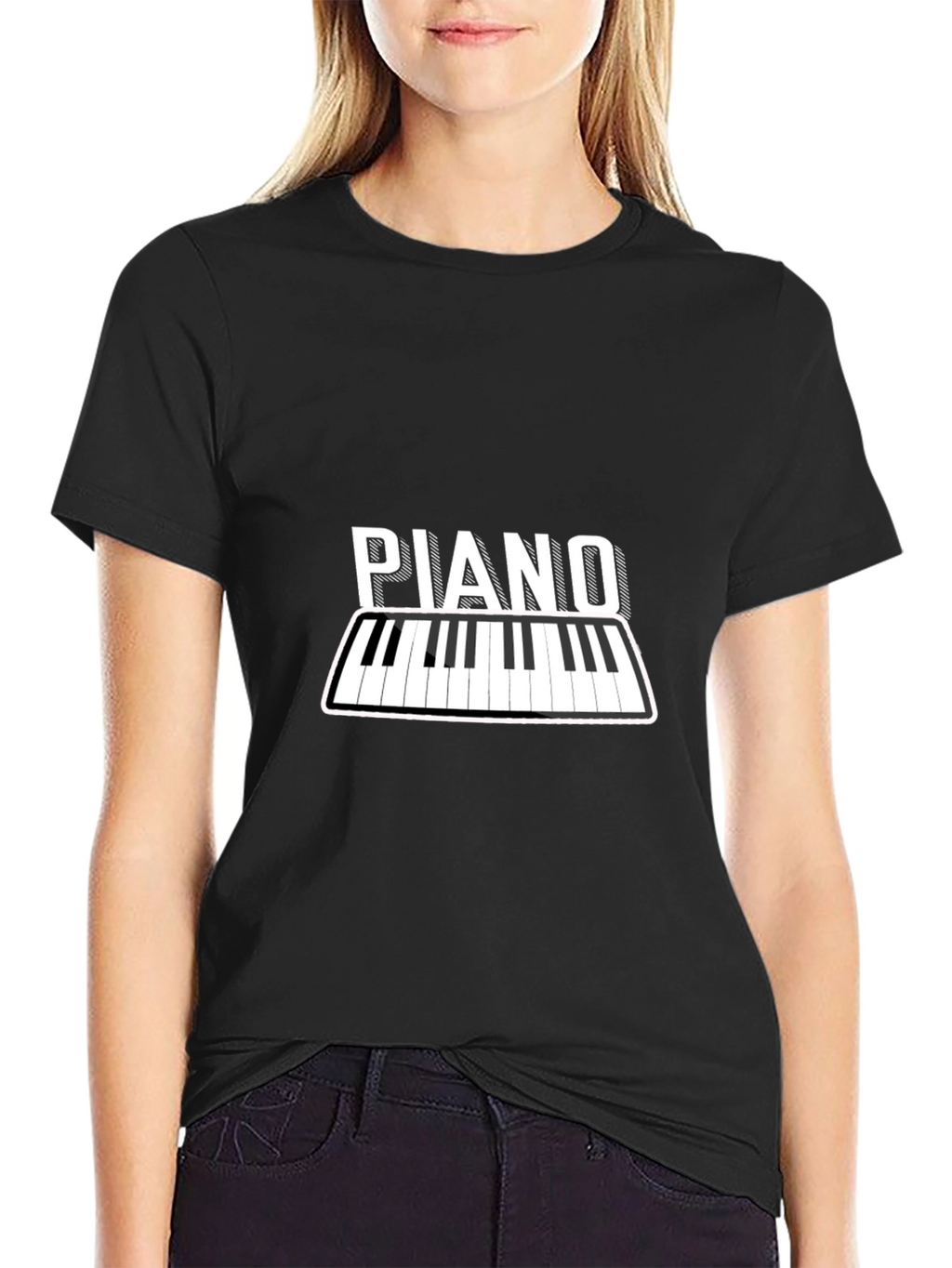 Piano Keyboard Graphic Tee - Music Lover T-Shirt