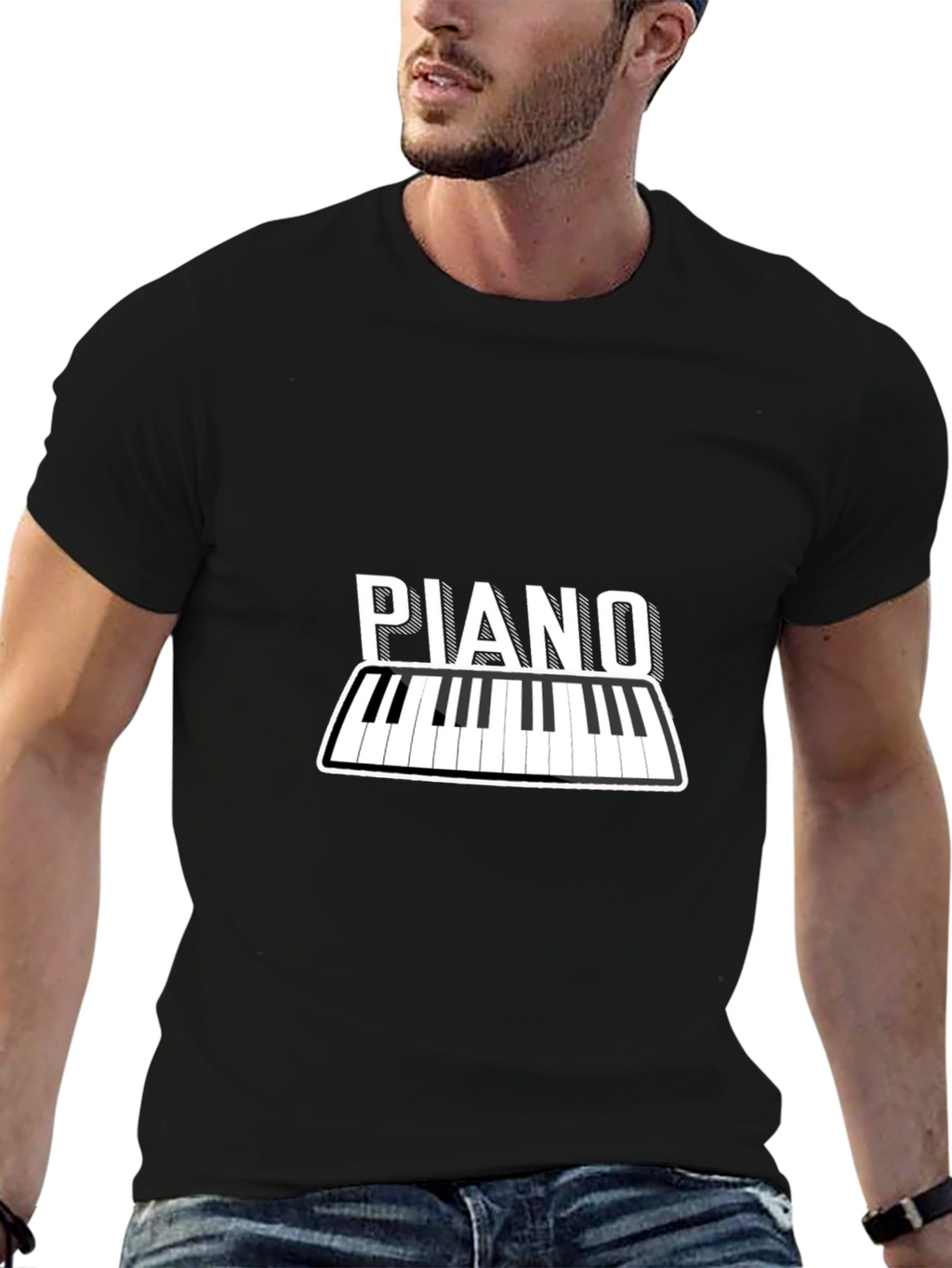 Piano Keyboard Graphic Tee - Music Lover T-Shirt