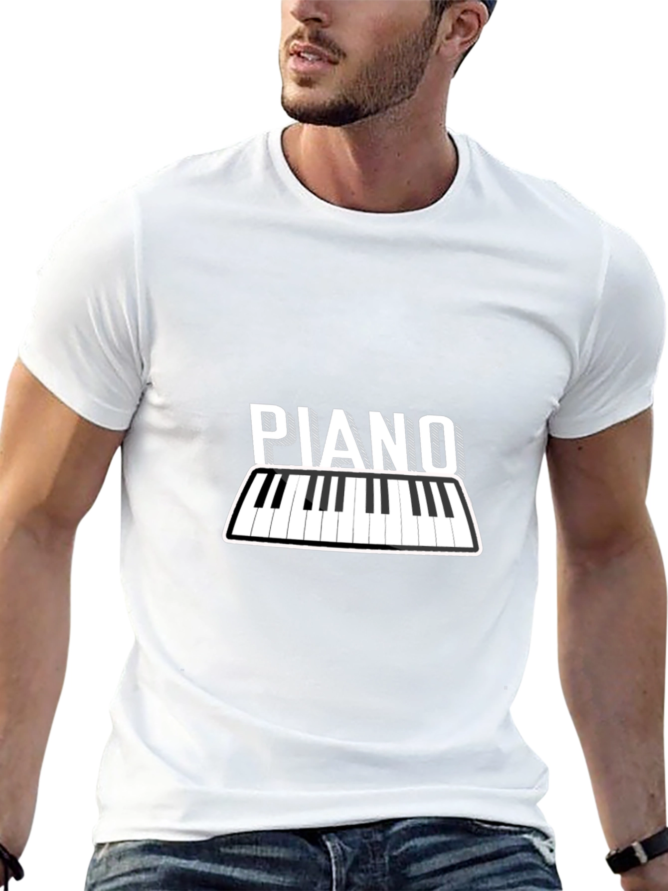 Piano Keyboard Graphic Tee - Music Lover T-Shirt