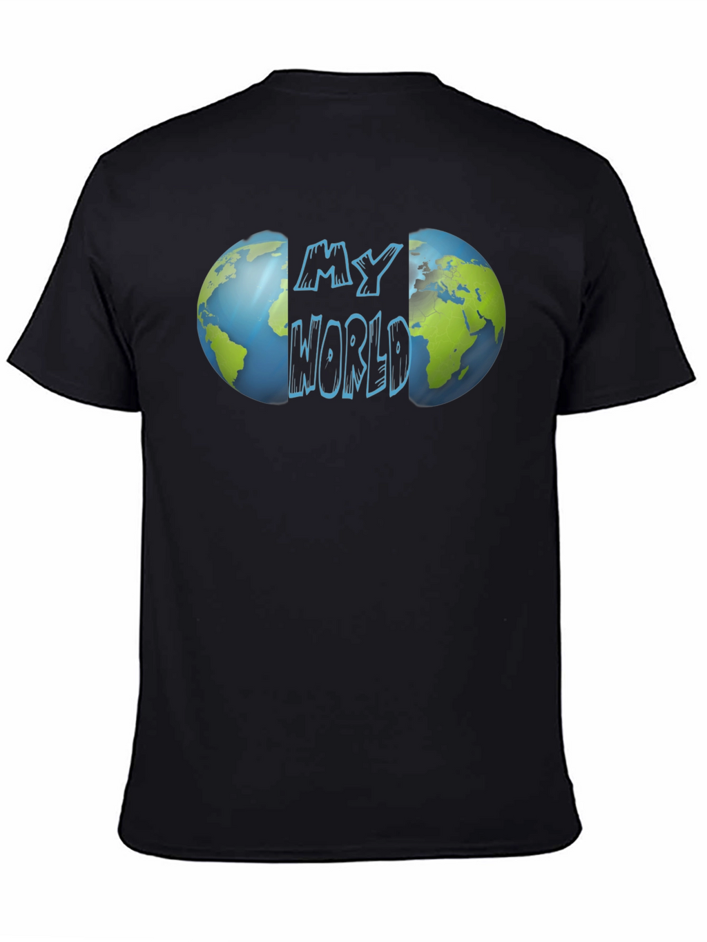 My World Graphic Print T-Shirt - Globe Design