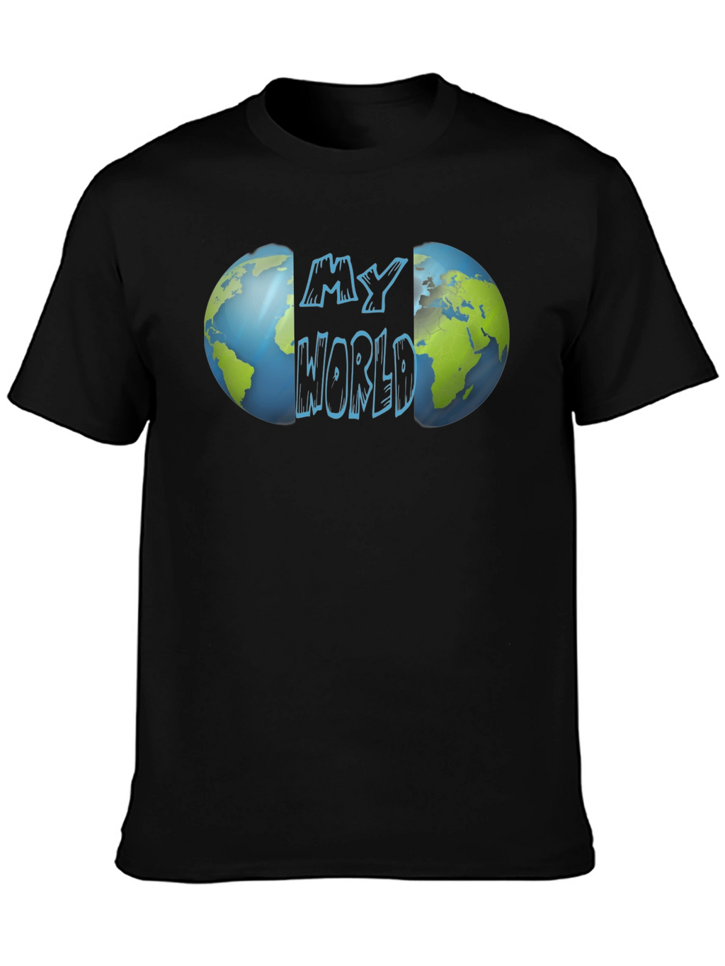 My World Graphic Print T-Shirt - Globe Design