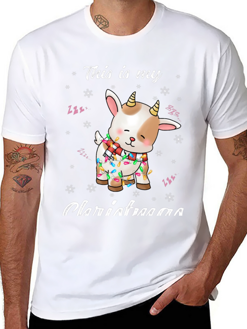 Christmas Goat T-Shirt Festive Holiday Apparel