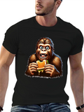 Bigfoot Eating Sandwich Funny Graphic Tee