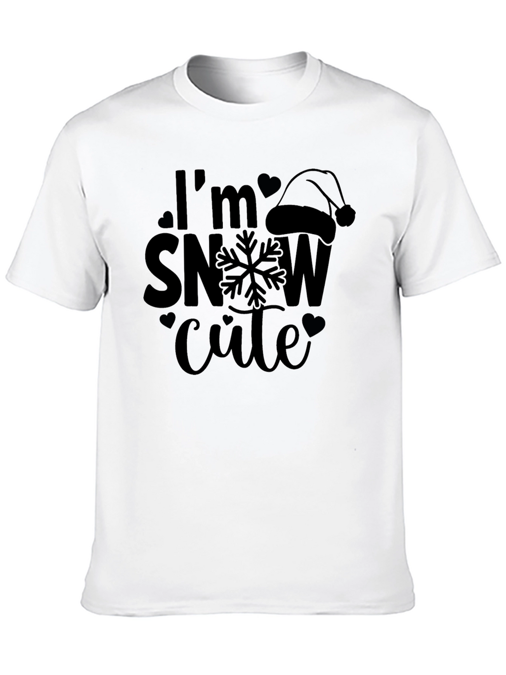 Im Snow Cute Black Graphic Tee