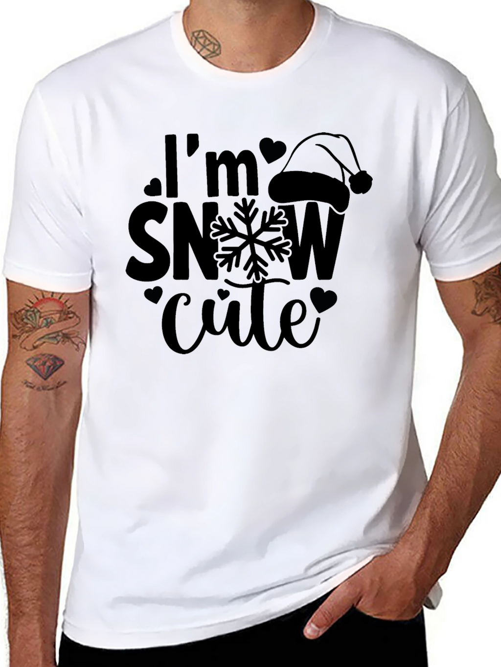 Im Snow Cute Black Graphic Tee