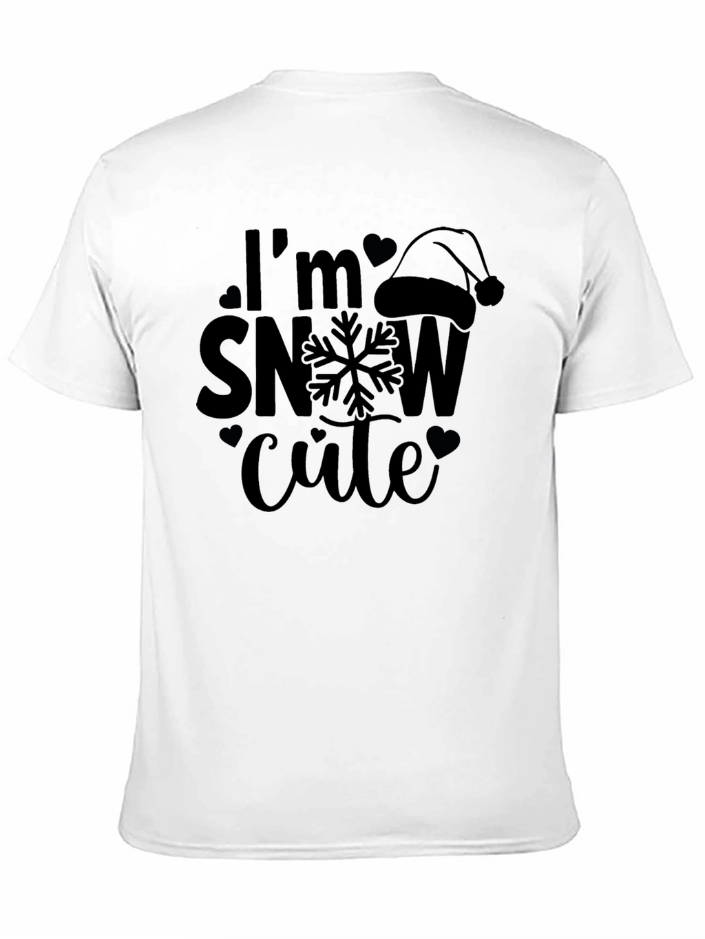 Im Snow Cute Black Graphic Tee