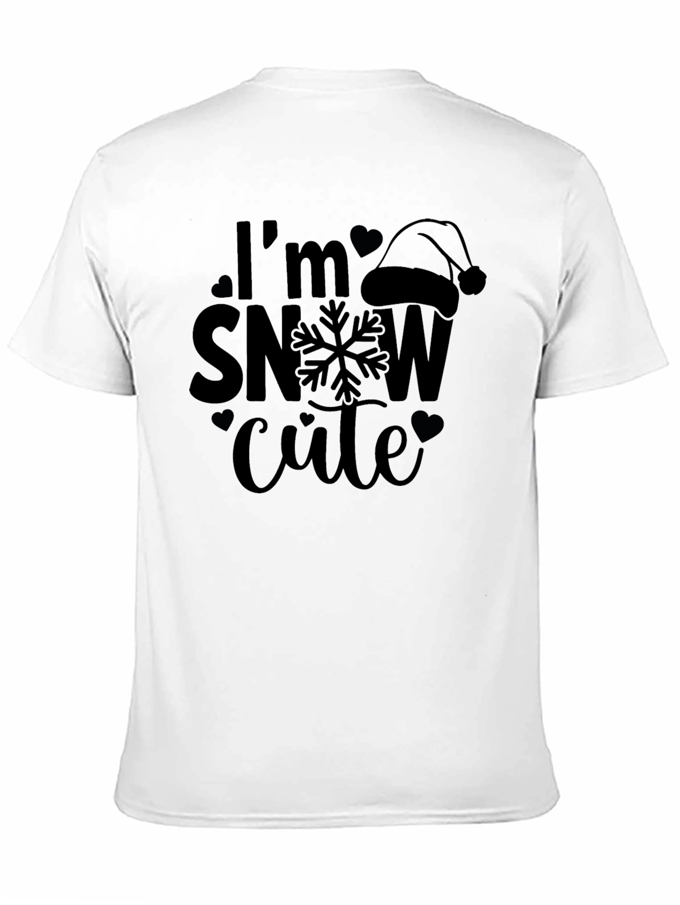 Im Snow Cute Black Graphic Tee