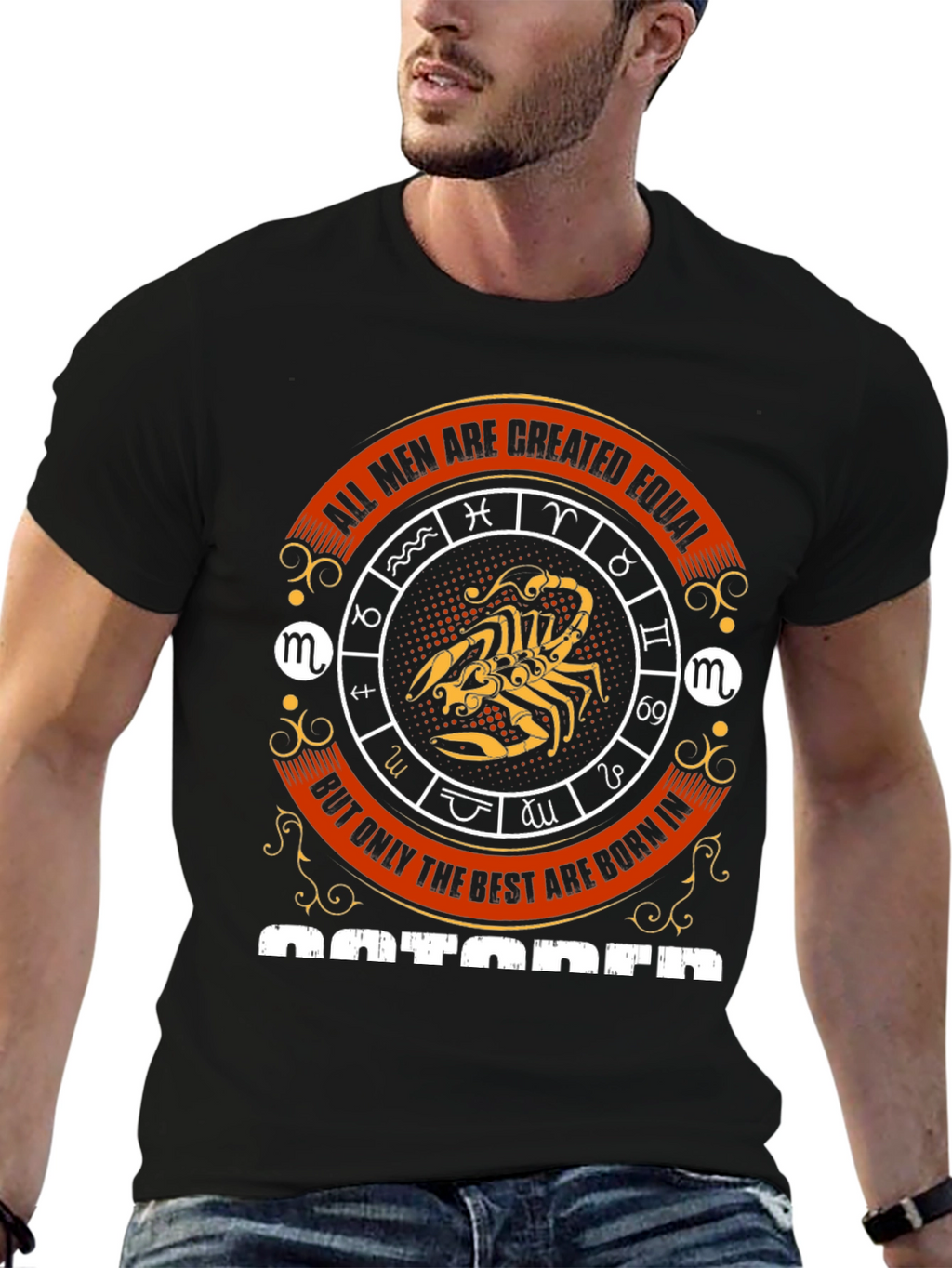 Mens October Zodiac T-Shirt