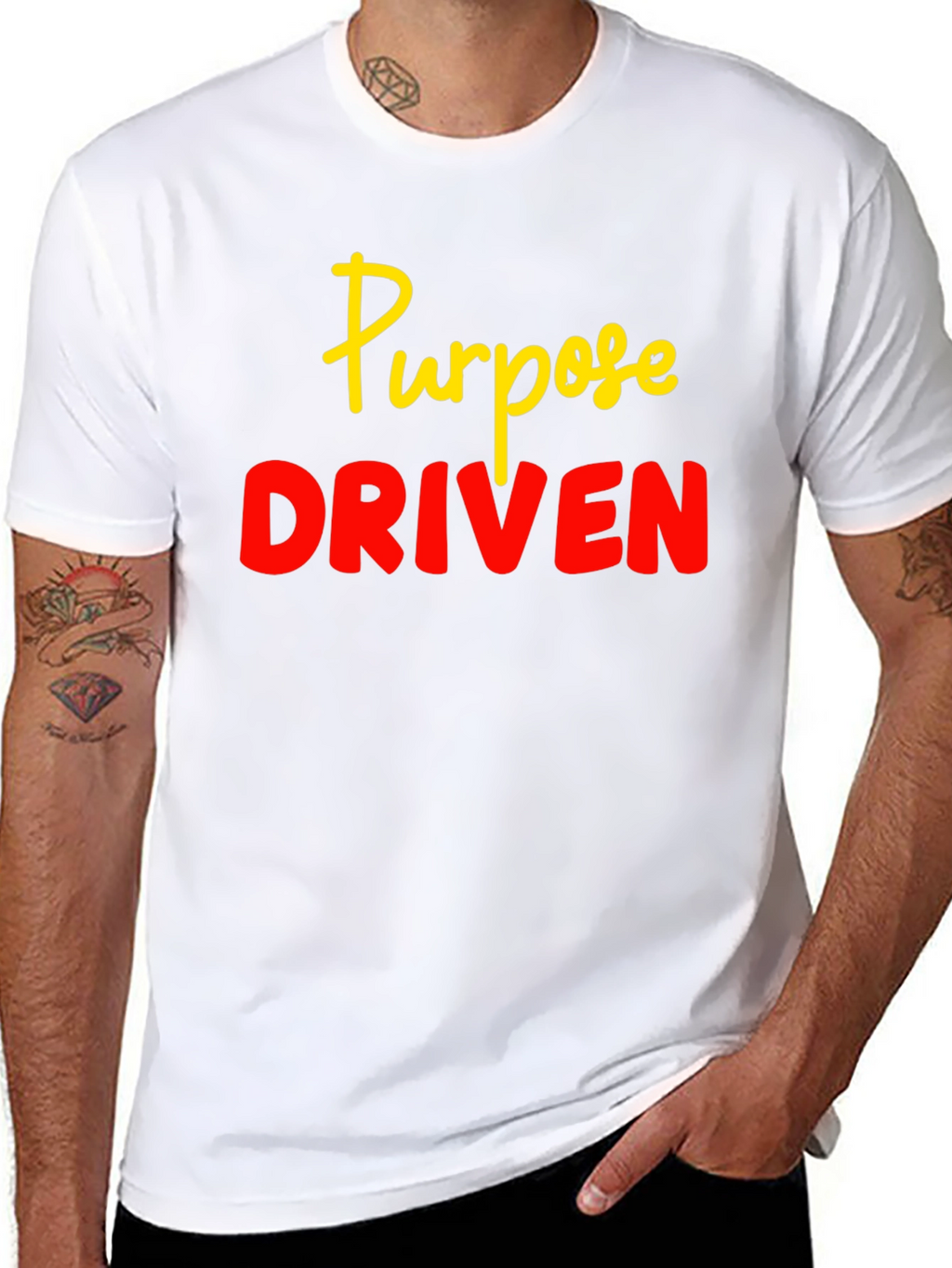 Purpose Driven Black T-Shirt - Stylish Statement Tee