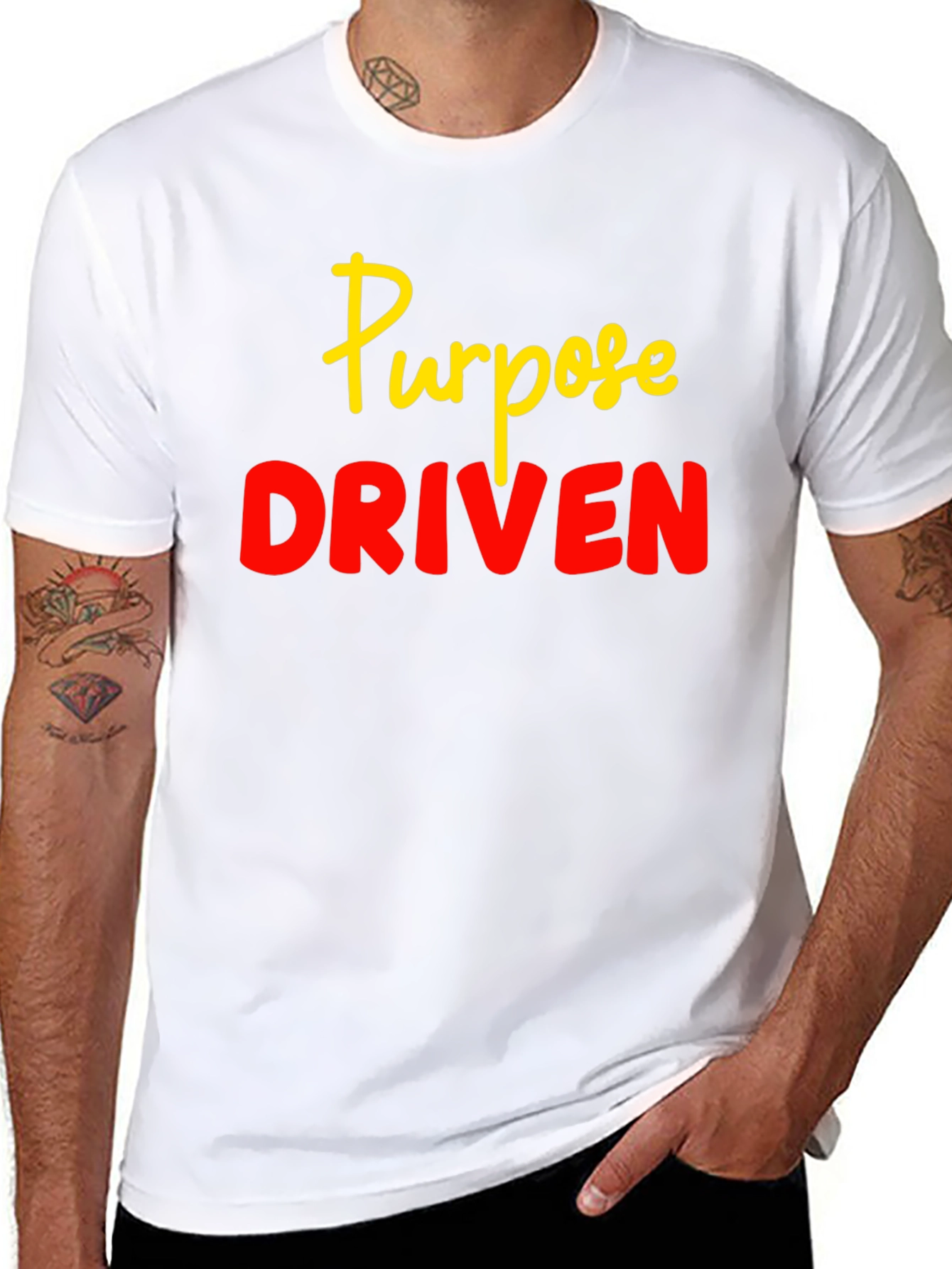 Purpose Driven Black T-Shirt - Stylish Statement Tee