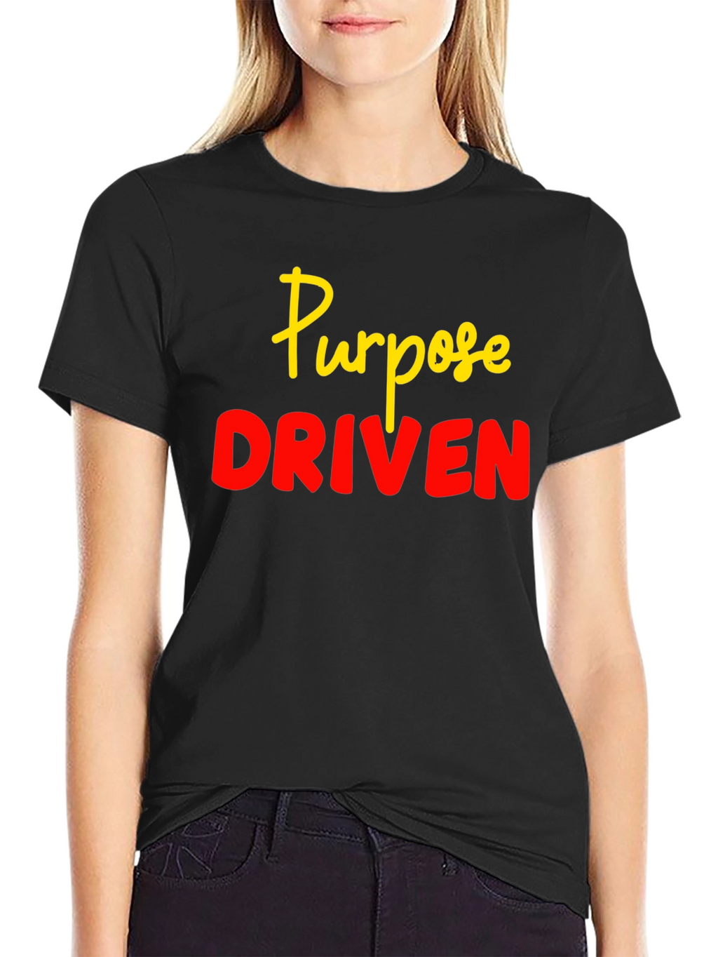 Purpose Driven Black T-Shirt - Stylish Statement Tee