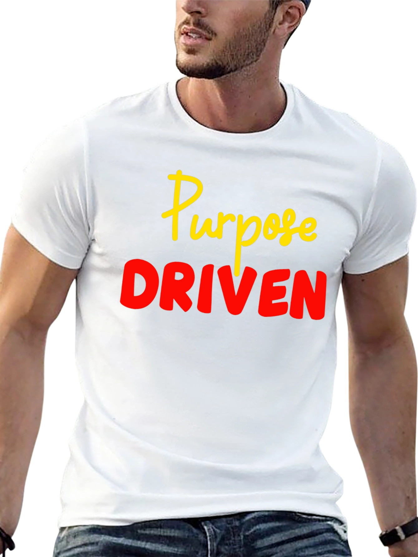 Purpose Driven Black T-Shirt - Stylish Statement Tee
