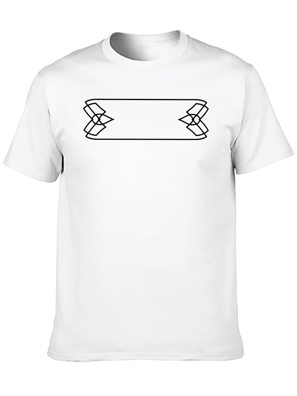 Modern Black Graphic Tee - Geometric Design