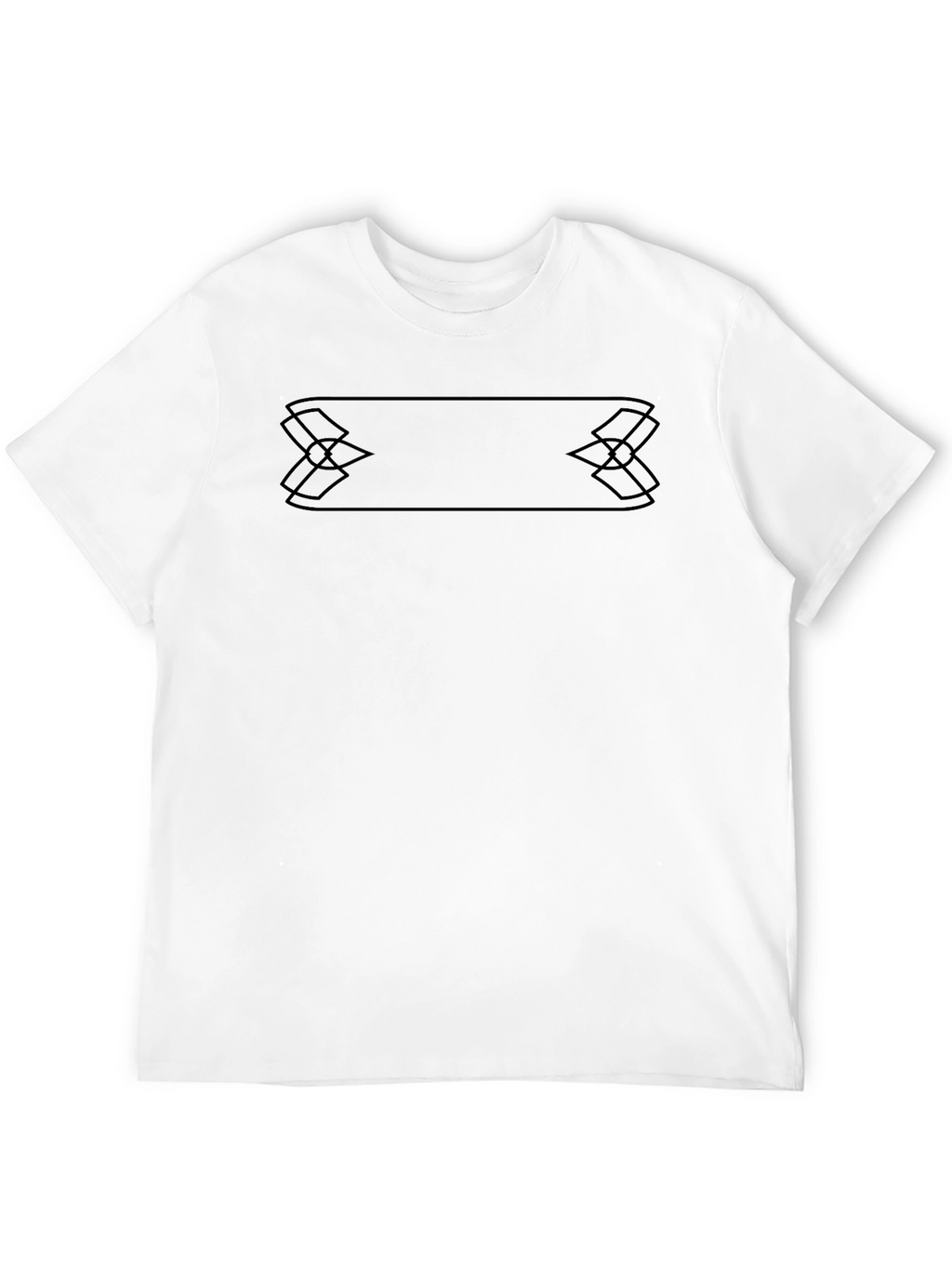 Modern Black Graphic Tee - Geometric Design