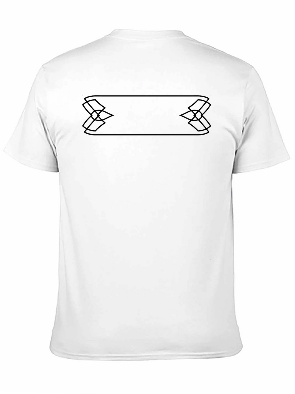 Modern Black Graphic Tee - Geometric Design