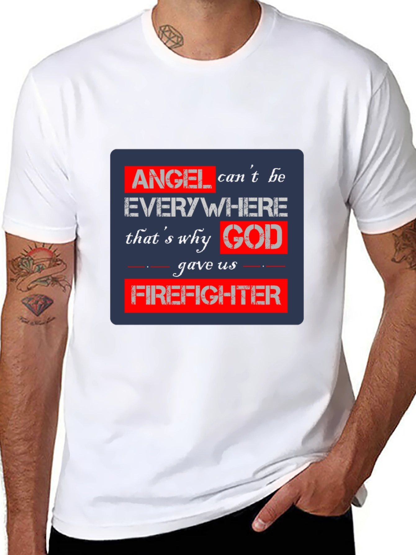 Firefighter Angel T-Shirt - Heroic Design