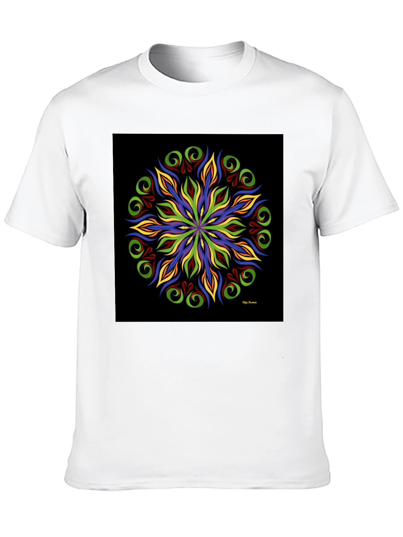 Artistic Mandala Graphic T-Shirt - Black