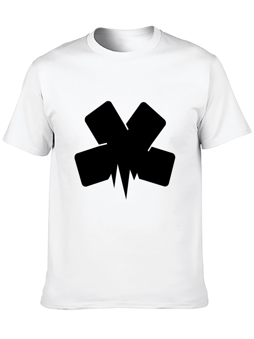Mens Black Graphic Tee - Abstract Design