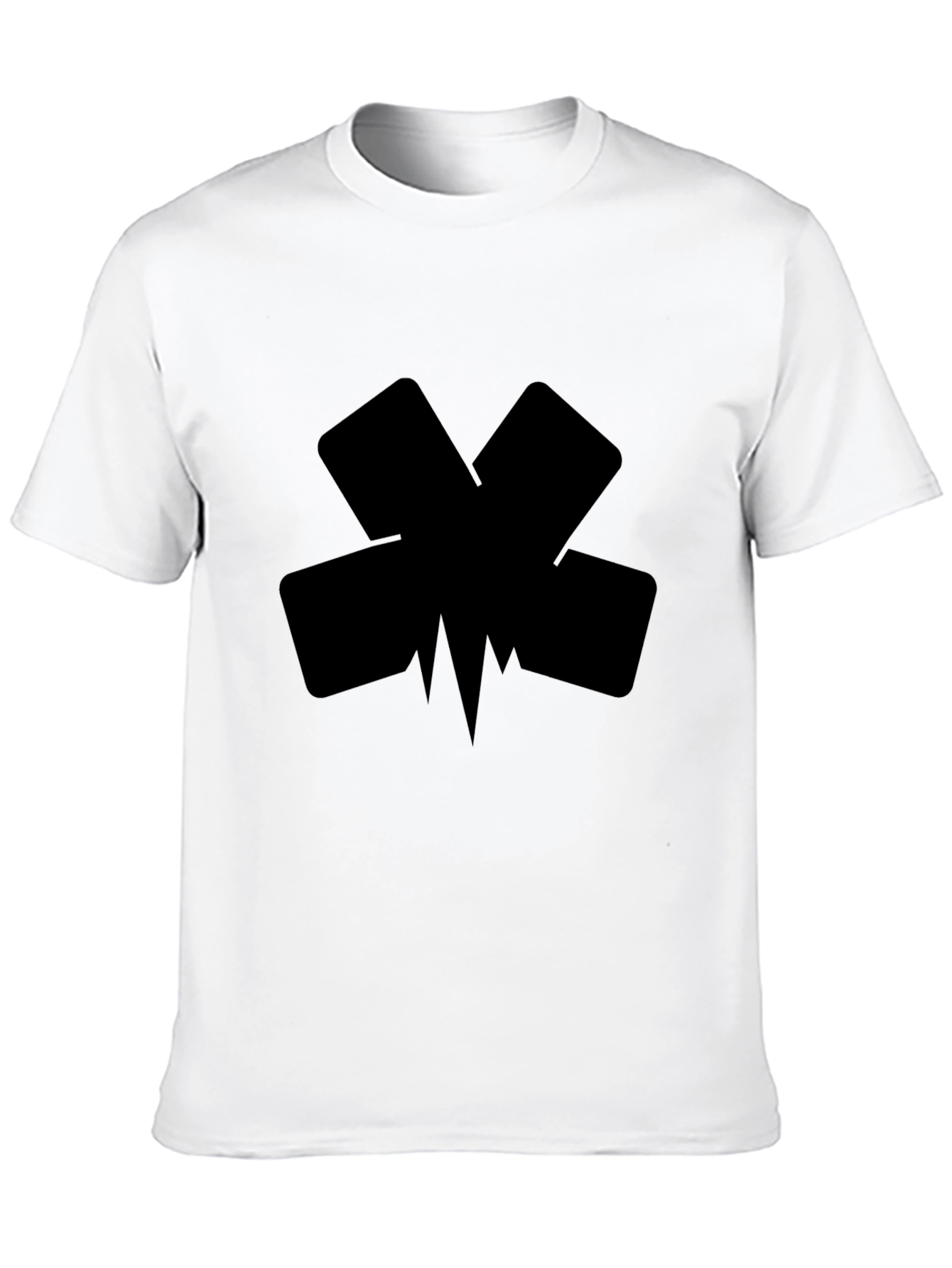 Mens Black Graphic Tee - Abstract Design