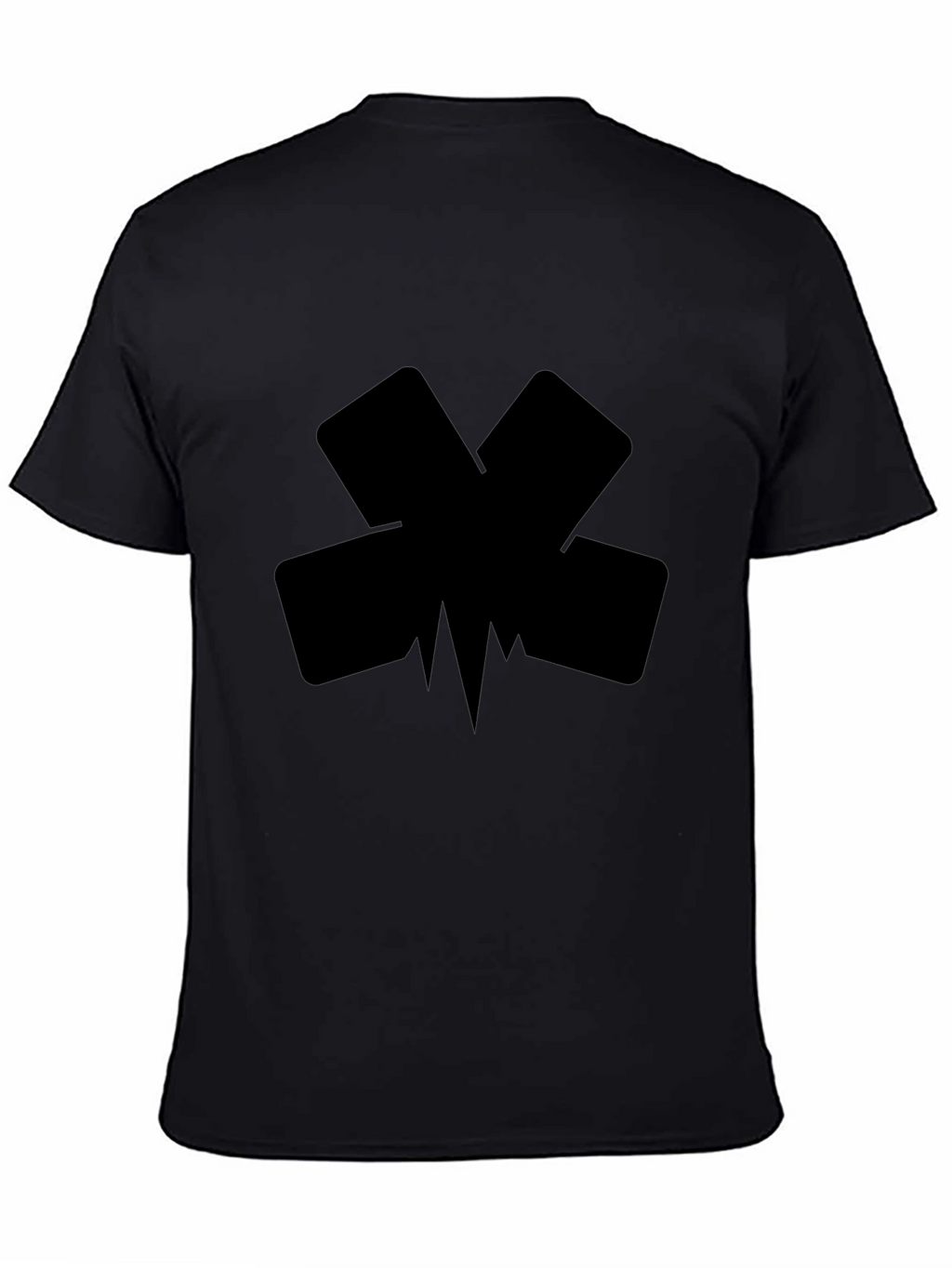 Mens Black Graphic Tee - Abstract Design