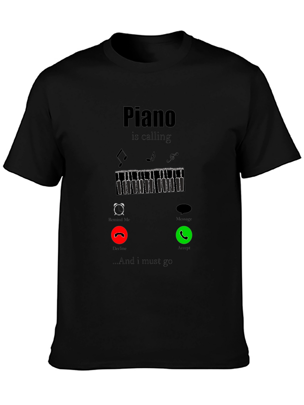 Piano Calling Graphic Tee - Music Lover T-Shirt