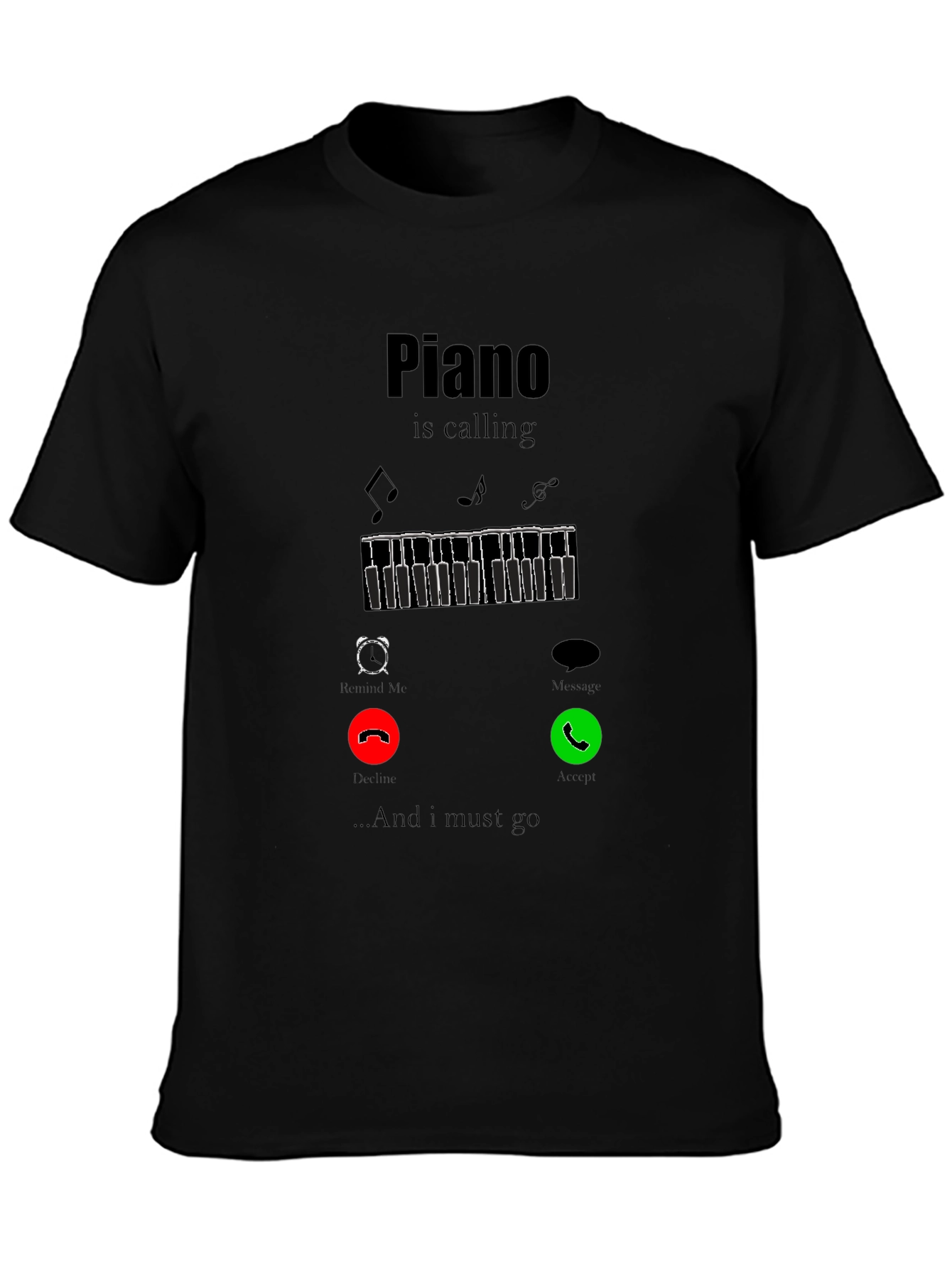 Piano Calling Graphic Tee - Music Lover T-Shirt