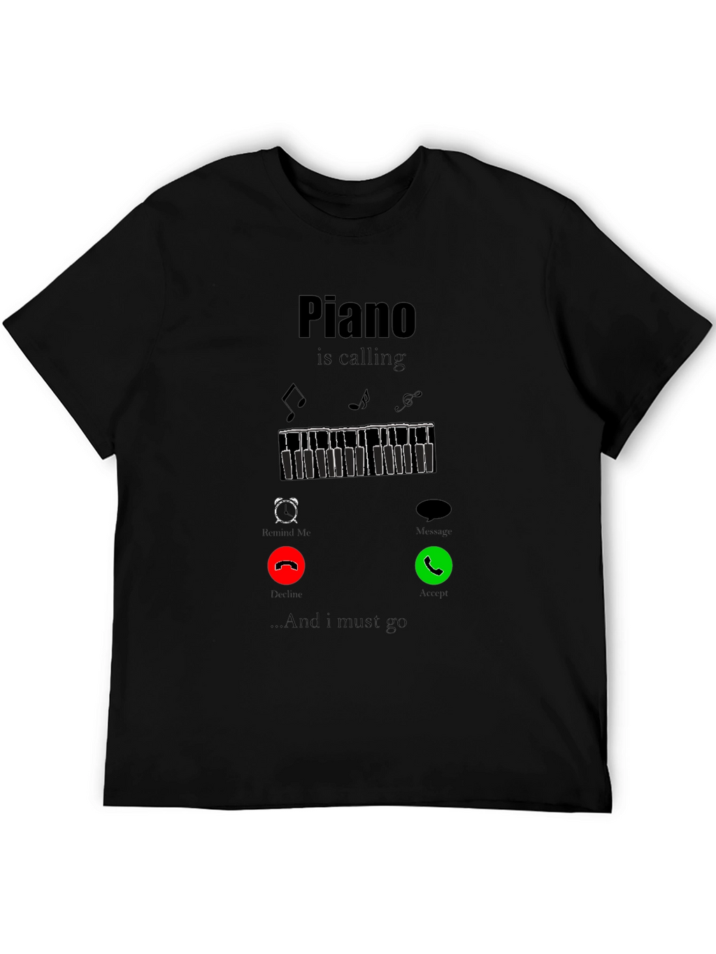 Piano Calling Graphic Tee - Music Lover T-Shirt