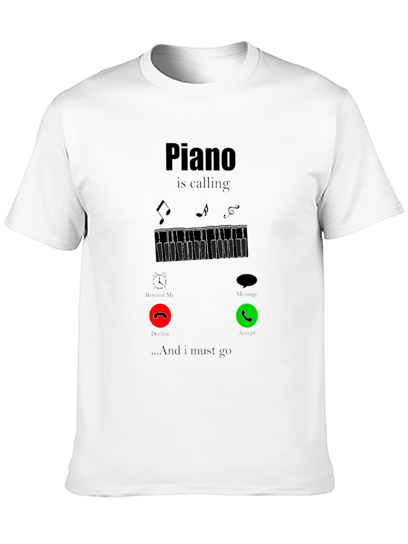 Piano Calling Graphic Tee - Music Lover T-Shirt
